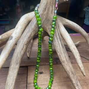 Elegant Handmade Green Beaded Necklace